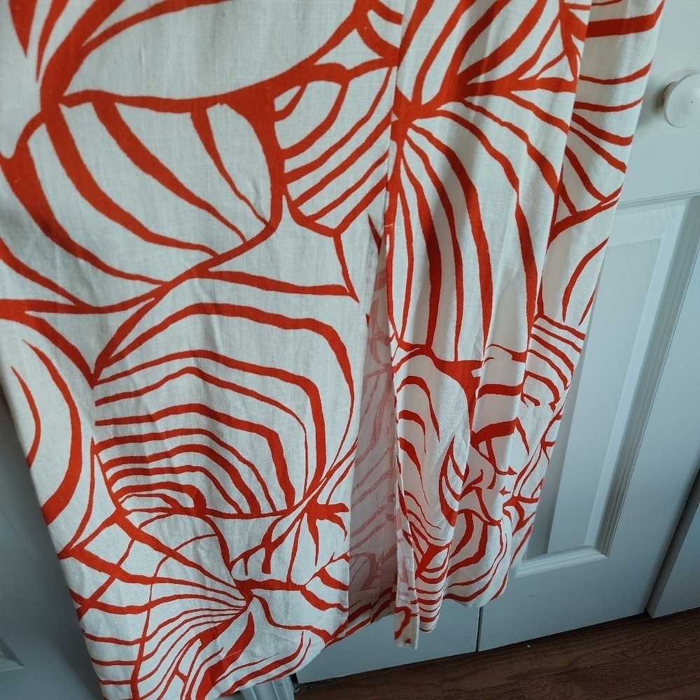Nordstrom Lost & Wander Salt to the Sea Midi Halter Dress Red & Cream M NWT - Picture 6 of 13